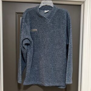 Columbia fleece vneck sweater S